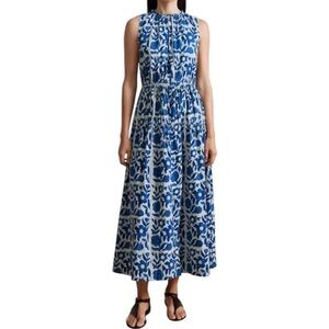 Apiece Apart Arte tank dress. Indigo Batik cotton print